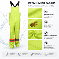Salopette imperméable haute visibilité réfléchissante avec logo personnalisé sur poitrine, dos, côtés et cuisses pour le personnel de construction routière et de circulation