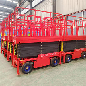 Material transport <span class=keywords><strong>6</strong></span> m 8 m Elektrischer hydraulischer Mannlift Selbst fahrende kleine Scheren bühne - Product Image 6