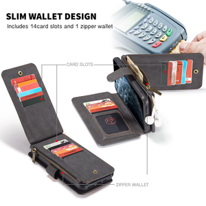 Étui de téléphone multifonctionnel antichoc de haute qualité <span class=keywords><strong>CaseMe</strong></span> en promotion pour <span class=keywords><strong>iPhone</strong></span> <span class=keywords><strong>13</strong></span> Pro avec porte-cartes intégré - Product Image 2