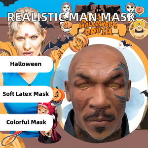 Masque intégral réaliste en <span class=keywords><strong>latex</strong></span> souple pour Halloween, fête costumée, masque en caoutchouc pour déguisement de visage humain de célébrité - Product Image 2