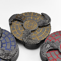 AUSTOR 7-Die DND Set dadu akrilik inti cair Resin tepi tajam polihedral untuk permainan RPG