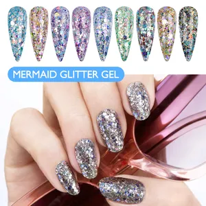 Caixuan Zeemeermin Glitter Gel Oem/Odm Gratis Monsters Fabriek Groothandelsprijs