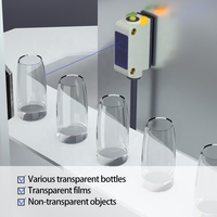 Capteur optique de détection de bouteille transparente FUWEI FGNE10-50NFR-T, interrupteur photoélectrique, type de réflexion de lentille