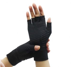 Gants de compression en spandex infusés au cuivre pour la gym, soulagent la douleur et le gonflement des doigts et des mains causés par la polyarthrite rhumatoïde, pour l'extérieur - Product Image 2