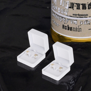 Luxury Velvet Hinged Earring <b>Box</b> Soft Interior Display Holder <b>Gift</b> <b>Box</b> for <b>Small</b> Stud Earrings <b>Jewelry</b> Presentation Case - Product Image 3