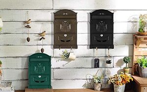 Boîte aux lettres d'extérieur murale vintage Boîte aux lettres en aluminium pour la construction - Product Image 6