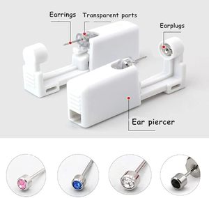 Bộ dụng cụ xỏ khuyên thân thể vô trùng, không gây dị ứng, dùng một lần, máy xỏ khuyên tai cá nhân với khuyên tai bằng thép không gỉ, súng xỏ khuyên tai - Product Image 2