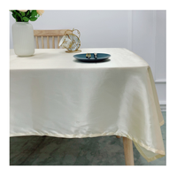 Couverture de table en satin de soie de restaurant de banquet de qualité supérieure beige rectangle d'hôtel