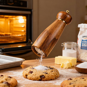 Moulins à poivre manuels Moulin à sel et à poivre Moulin à poivre et à sel en <span class=keywords><strong>bois</strong></span> d'acacia avec grossièreté réglable pour les cuisiniers à domicile - Product Image 5