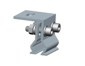 Support de montage de toit en étain <span class=keywords><strong>solaire</strong></span> pour structure de joint de support de toit en métal photovoltaïque avec crochet de <span class=keywords><strong>fixation</strong></span> pour le serrage de toit de l'abri de voiture - Product Image 2