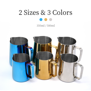 Stainless Steel 350ml 500ML 600ml Milk Jug Barista Tools Coffee Steaming <strong>Pitcher</strong> Cup Espresso Milk Frothing <strong>Pitcher</strong> - Product Image 5