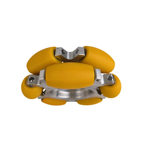 Rueda Omni de 5 pulgadas Acoplamiento de goma sólida universal Rueda <span class=keywords><strong>mecanum</strong></span> omnidireccional Ruedas de poliuretano AGV - Product Image 2