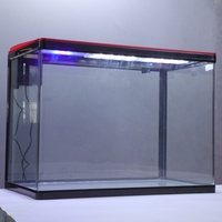 Réservoir de poissons en verre Petit réservoir de poissons écologique Aquarium de table sans eau avec lumière LED Petit réservoir de poissons intelligent
