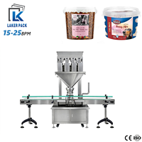 Ligne de conditionnement automatique pour aliments pour animaux de compagnie, granulés, en seau, avec pesage et remplissage