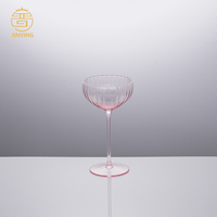Verres à vin Bordeaux ensemble de gobelets vintage colorés Martini vin blanc tasse en verre rose pour la décoration de mariage