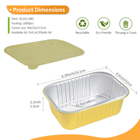 Contenants en aluminium certifiés BRC avec étiquettes de marque personnalisées, contenants jetables de qualité alimentaire pour les traiteurs et les restaurants