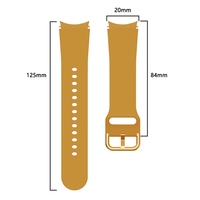 Sport Siliconen Band voor Samsung Watch 6 5 Pro 4 Classic 46mm 42mm Charm Geel Waterdicht Verstelbare Duurzame Horlogeband