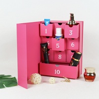 Boîte de calendrier de l'avent magnétique à paillettes DIY, emballage écologique personnalisé pour les cosmétiques de beauté, coffret cadeau de Noël