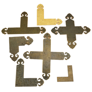 Chengyu a forma di <span class=keywords><strong>L</strong></span> con codice ad angolo retto in ottone a 90 gradi pezzo di fissaggio, rinforzante staffa metallica triangolare, rame puro - Product Image 1