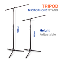 Support de microphone réglable avec sac pour l'école avec trépied à pince et support-pour batterie de guitare et basson