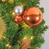 Guirnalda Navideña para Puerta, Guirnalda de Vid para Árbol de Navidad, 30cm 40cm 50cm 60cm, Fácil de Colgar, para Decoración de Ventanas de Centros Comerciales y Hogares