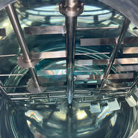 Mélangeur automatique de liquides cosmétiques, réacteur de mélange chauffé pour détergents, cuve mélangeuse-agitateur industrielle en acier inoxydable 2000L