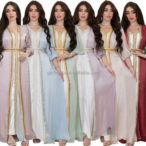 Abito Estivo da Donna Ultimo Design di Abbigliamento Islamico Elegante Mantello di Design Mantella alla Moda Gonna Lunga Musulmana <span class=keywords><strong>Abaya</strong></span> - Product Image 2