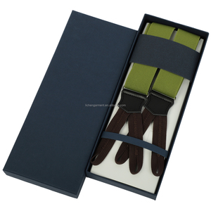 Bretelles réglables en gros pour hommes, robustes, avec boucle en alliage de 3,5 cm, à clipser, en forme de Y - Product Image 2