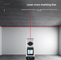Ruban à mesurer numérique avec laser 3 en 1 Laser Meter Laser Distance Rechargeable Argenté 80M Haute Précision Portable Portable