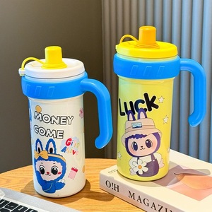 Luck Cartoon Stainless Steel Insulated Tumbler With Straw And Handle For Kids School Use - Product Image 4