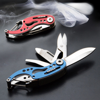 Outil multifonction 6 en 1 EDC, mini couteau pliant avec ciseaux et pinces pour les voyages en plein air