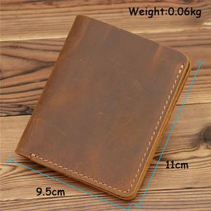Porte-cartes unisexe en cuir véritable pleine fleur <span class=keywords><strong>Crazy</strong></span> Horse, style vintage, pour permis de conduire et documents d'identité – Vente en gros directe usine - Product Image 2
