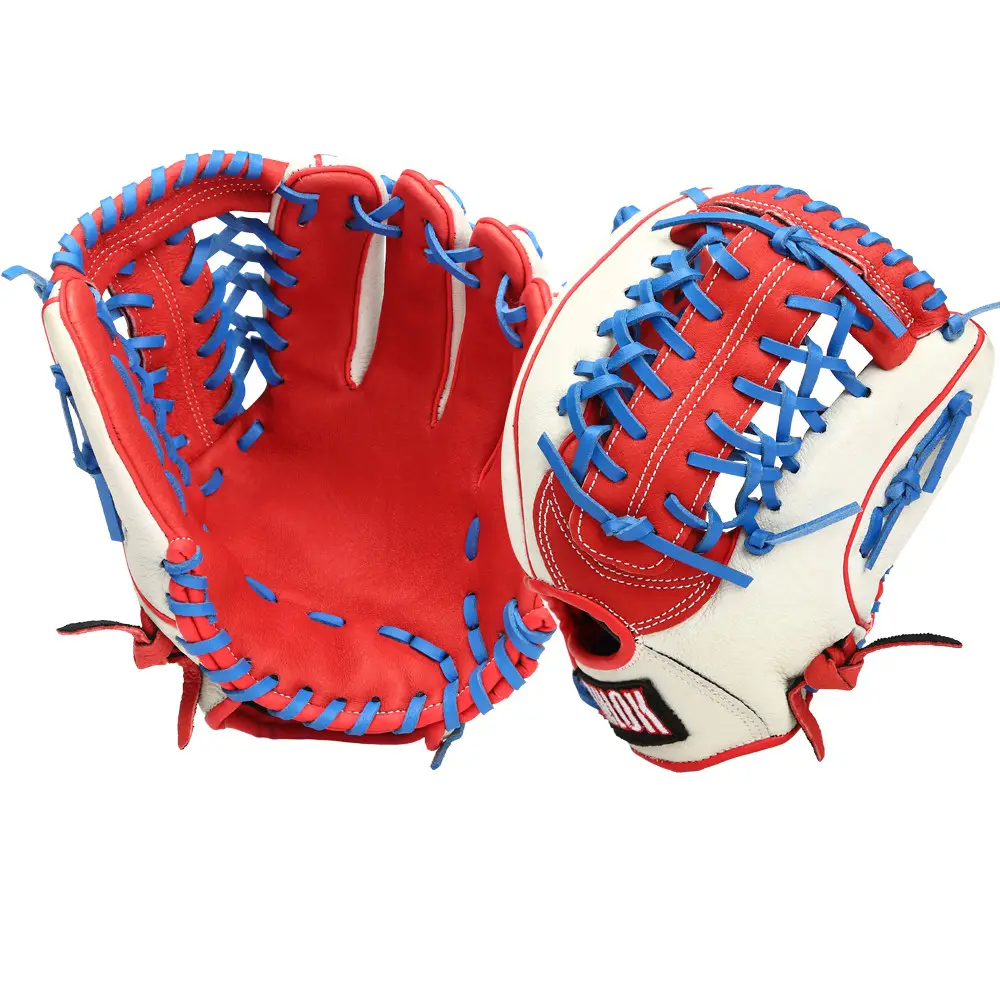 Groothandel Goedkope Prijs Custom Made Hoge Kwaliteit Varkensleer Lederen Honkbal Handschoenen Met Baseball Handschoen Lederen Kant