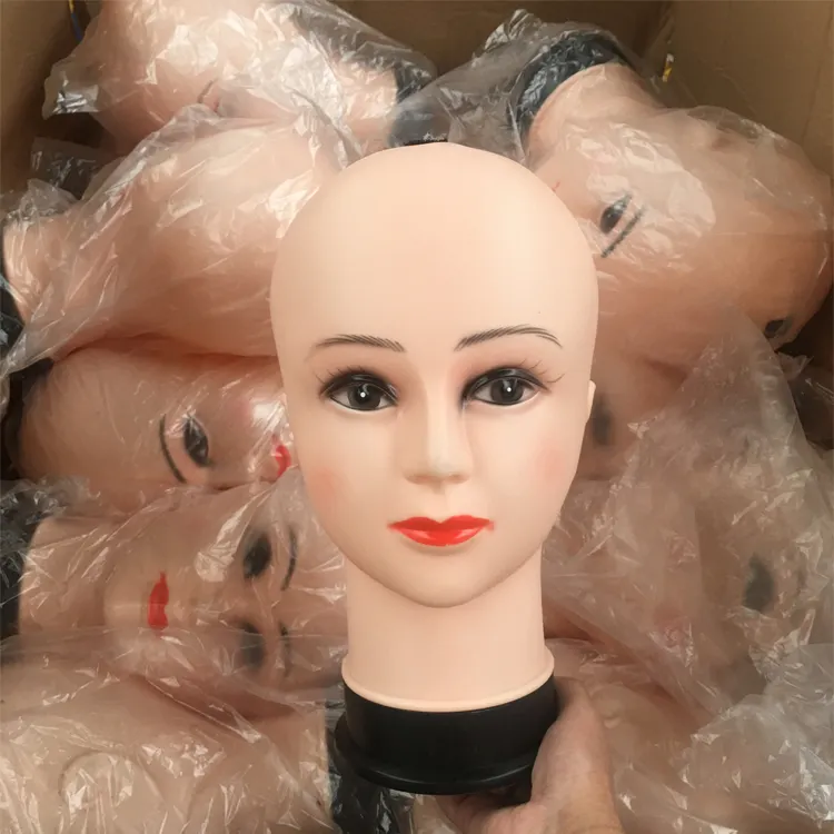 หัว Mannequin แต่งหน้าสำหรับผู้หญิง,ทำจาก PVC เนื้อนิ่มดูสมจริง