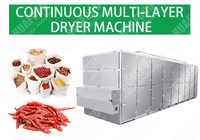 Industriële RVS Elektrische Motor Dehydrator Biltongdroger 24 Lagen 30kW Vermogen 500kg/u Capaciteit voor Groenten Fruit