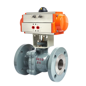 Minasu Q641F-16P/C <span class=keywords><strong>DN</strong></span> 20 đôi diễn xuất khí nén hai cách kẹp bóng van đúc thép <span class=keywords><strong>L</strong></span>/t Loại PTFE niêm phong 1.6mpa hoạt động - Product Image 6