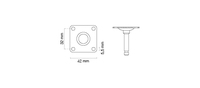 MACO 0581 Fourniture directe d'usine Excellente vente en gros Roulettes à douille pour meubles en Italie Roulette à roulement en nylon multicolore de 60 mm