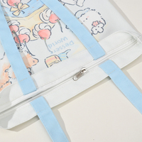 Dessin animé toile sac femmes sacs à bandoulière pliable pique-nique pochette petit fourre-tout cadeau Shopper grande capacité étudiant sac