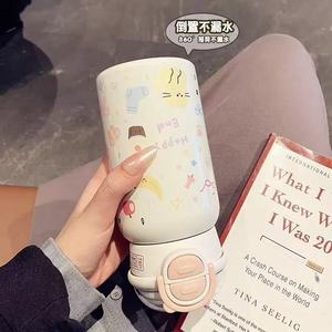Cartoon Insulated Water <b>Bottle</b> With Straw For Children School Use 500Ml Portable Thermos - Product Image 4