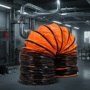Manguera Flexible de PVC de 16 Pies y 12 Pulgadas, Naranja, para Ventilación, Piezas de Ventilador para Sistemas de Extracción Industriales - Product Image 2