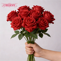 CM-TH1233 Haute Qualité Nouvelles Roses En Latex Rose Réalistes Fleurs De Mariage Artificielles Real Touch Roses Rose