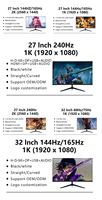 Moniteur incurvé ultra-large Rebekah OEM 34 pouces 165 Hz 3K 4K UHD 1 ms sans cadre pour jeux sur PC de bureau avec logo personnalisé