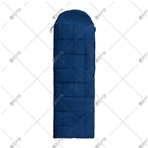 Sac de couchage chauffant style momie bleu foncé en polyester coupe-vent avec capuche pour adulte, camping, usage extérieur, contrôle de la température USB - Product Image 2