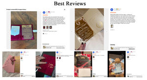 Invitations personnalisées avec monogramme en feuille <span class=keywords><strong>d</strong></span>'or, enveloppe crème, luxe élégant, couverture en velours, cartes <span class=keywords><strong>d</strong></span>'invitation de mariage glamour - Product Image 6