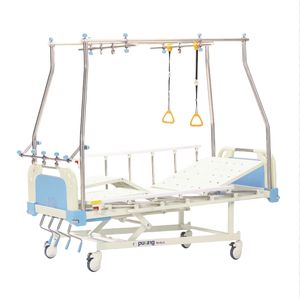 Équipement d'hôpital OEM CE ISO, lit de traction orthopédique à quatre manivelles à trois fonctions - Product Image 4