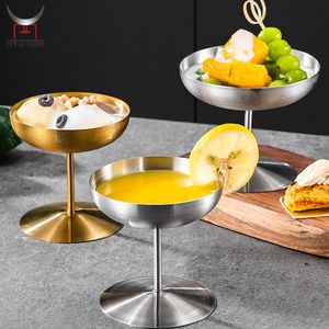304 Roestvrijstalen Ijsbeker Op Maat Gemaakte Bowlsmartini Cup Dessert Fruitkom Tafeldecoratie Voor Salade Fruitpudding Goud - Product Image 5
