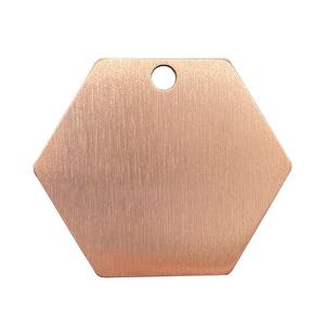 14 Gauge Puur Koperen Zeshoek Gravure Stempelen Blanks Huisdier Id Tags Gepersonaliseerd Metalen Ornament - Product Image 1