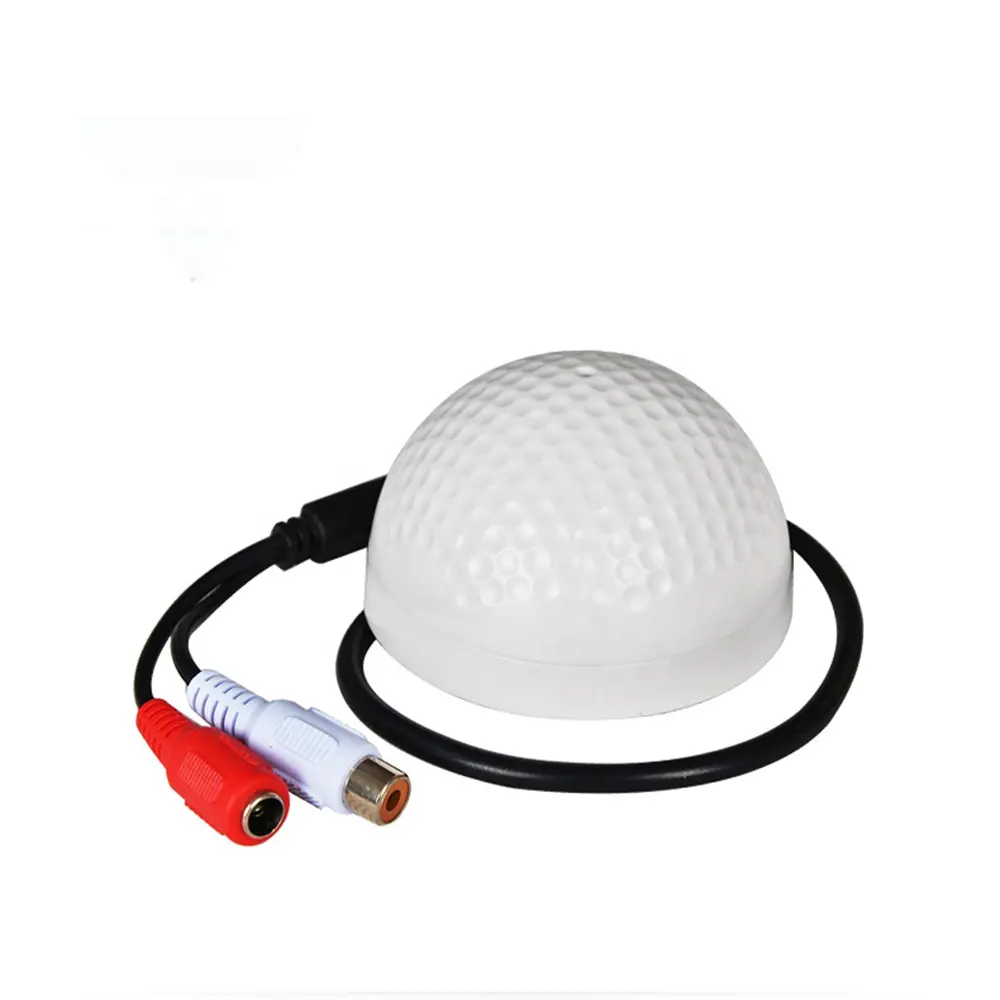 Dispositivo de recogida de audio en forma de golf DC12V, alta sensibilidad, Monitor de micrófono de sonido CCTV