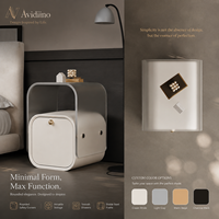 Meuble de chevet ultra-étroit en acrylique, design moderne et épuré, pour chambre à coucher, rangement domestique, OEM/ODM pour projets d'aménagement intérieur sur mesure