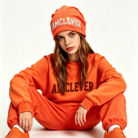 AMCLEVER Bonnet Rétro Décontracté Minimaliste Couleur Unie Tricoté Chaud Cache-Oreilles Unisexe Chapeau Hiver Personnalisable Logo OEM